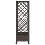 Raised Bed with Trellis and Roof Brown 164 x 40 x 127 cm PP 3423112