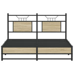 Bed Frame without Mattress Sonoma Oak 150x200 cm King Size Engineered Wood 4106964