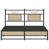 Bed Frame without Mattress Sonoma Oak 150x200 cm King Size Engineered Wood 4106964