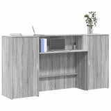 Reception Desk Grey Sonoma 200x50x103,5 cm Engineered Wood 3324219