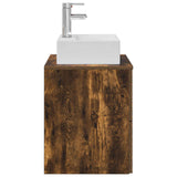 Wall-Mounted Sink Vanity Smoked Oak 49.5 x 41 x 62.5 cm 890282