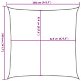 311605 Sunshade Sail 160 g/m Red 3,6x3,6 m HDPE