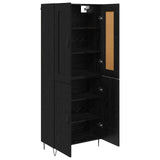 Highboard Black Oak 69.5 x 34 x 180 cm Engineered Wood 3416140