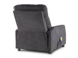 Fabric With 6-Point Massage Heating Function Electric Recliner Black 85243766