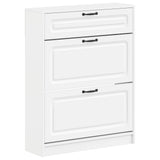 Shoe Cabinet UTRECHT 78 x 24 x 100 cm Engineered Wood White 897755