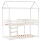 Bunk Bed without Mattress White 90x190 cm Single Solid Wood Pine 3282125