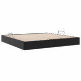 Storage Bed with Mattress Black 200 x 200 cm Faux leather 3369961