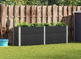 Garden Raised Bed 200x50x91 cm WPC Grey 318096