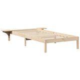 Bed Frame Natural 90 x 190 cm Solid Pine Wood 873211