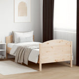 Bed Frame without Mattress 75x190 cm Small Single Solid Wood Pine 842574