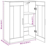 Hanging Wall Cabinet Artisian Oak 69.5x34x90 cm 857044