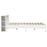 Bookcase Bed without Mattress White 200x200 cm Solid Wood Pine 3322820