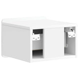 Wall-Mounted Bedside Cabinet with Drawer 2 pcs High Gloss White 898264