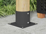 Round Ground Anchor 4 pcs Anthracite 18 x 18 x15 cm Metal 42030130