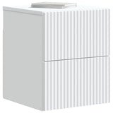 Wall-Mounted Bedside Cabinet 2 pcs White 33 x 34.5 x 40 cm 898466