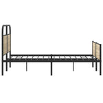 Bed Frame without Mattress 140x200 cm Sonoma Oak Engineered Wood 4100393