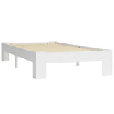 Bed Frame without Mattress White Solid Pine Wood 90x200 cm 283292