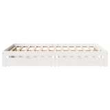 Bed Frame with Drawers without Mattress White 150x200 cm King Size 3301951