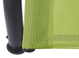 Double Sun Lounger with Canopy Textilene Green 310546