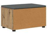 Hall Bench with Cushion with Shelf Artisan Oak 60 x 38 x 46 cm 891479