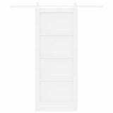 Sliding Door ORKDAL White 83 x 202 cm Solid Pine Wood 3333701