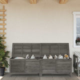 Garden Storage Box Anthracite 198.5x50x56.5 cm Solid Wood Fir 364762