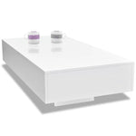 ZNTS Coffee Table High Gloss White 244021