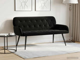 2 Seater Sofa with Metal Legs 2-Seater Black Velvet 42051023