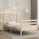Bed Frame without Mattress Single Solid Wood 3194861