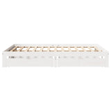 Bed Frame with Drawers without Mattress White 120x200 cm 3301947