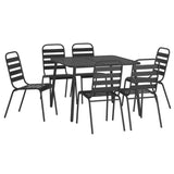 ZNTS 7 Piece Garden Dining Set Anthracite Steel 3187990