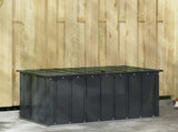 Garden Storage Box Black 101 x 56.5 x 50 cm Steel 42011277