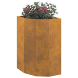 Corner Planter Rusty 30 x 30 x 50 cm Weathering steel 883681