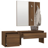 Hallway Furniture Set Brown Oak Engineered Wood 3120196