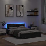 Bed Frame with Headboard Black Oak 120 x 190 cm Engineered Wood 3403594