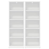 CD Cabinet 2 pcs White 33 x 23.5 x 97.5 cm Engineered Wood 8012691
