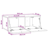 Wall-Mounted TV Cabinet 59.5 x 31 cm Black Engineered Wood 898876