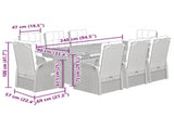 Garden Dining Set Black PE Rattan 8-Seater 3277651