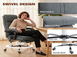 High Back Vibration Massage Office Chair with Footrest, Heated, Grey T3398P552499
