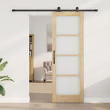 Sliding Door ORKDAL Natural and Black 73.5 x 211 cm 3332017