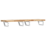 Basin Shelf Wall Mounted Steel and Solid Wood Acacia 3302706