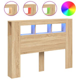 LED Headboard Sonoma Oak 140x18,5x103,5 cm Engineered Wood 837346
