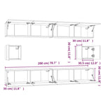 ZNTS 6 Piece TV Cabinet Set White Engineered Wood 3114366