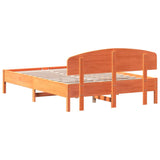Bed Frame without Mattress Wax Brown 140x200 cm Solid Wood Pine 3207212