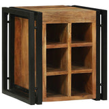 Wine Rack Brown and Black 35 x 35 x 39 cm Solid Acacia Wood 4016756