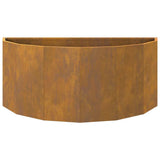 Planter Rusty 90 x 45 x 35 cm Weathering Steel 883695