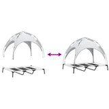 Dog Bed Folding Manual Silver Grey 122 x 93 x 106.5 cm Steel 42008176