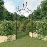 ZNTS Garden Arches 2 pcs Black 120x38x260 cm Steel 319349