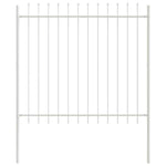 Garden Fence White 6.8 x 1.5 m Powder-coated steel 3334082