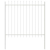 Garden Fence White 6.8 x 1.5 m Powder-coated steel 3334082